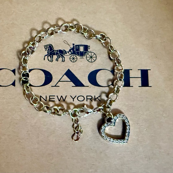 Coach Pave Crystal Heart Charm Bracelet - Picture 4 of 4
